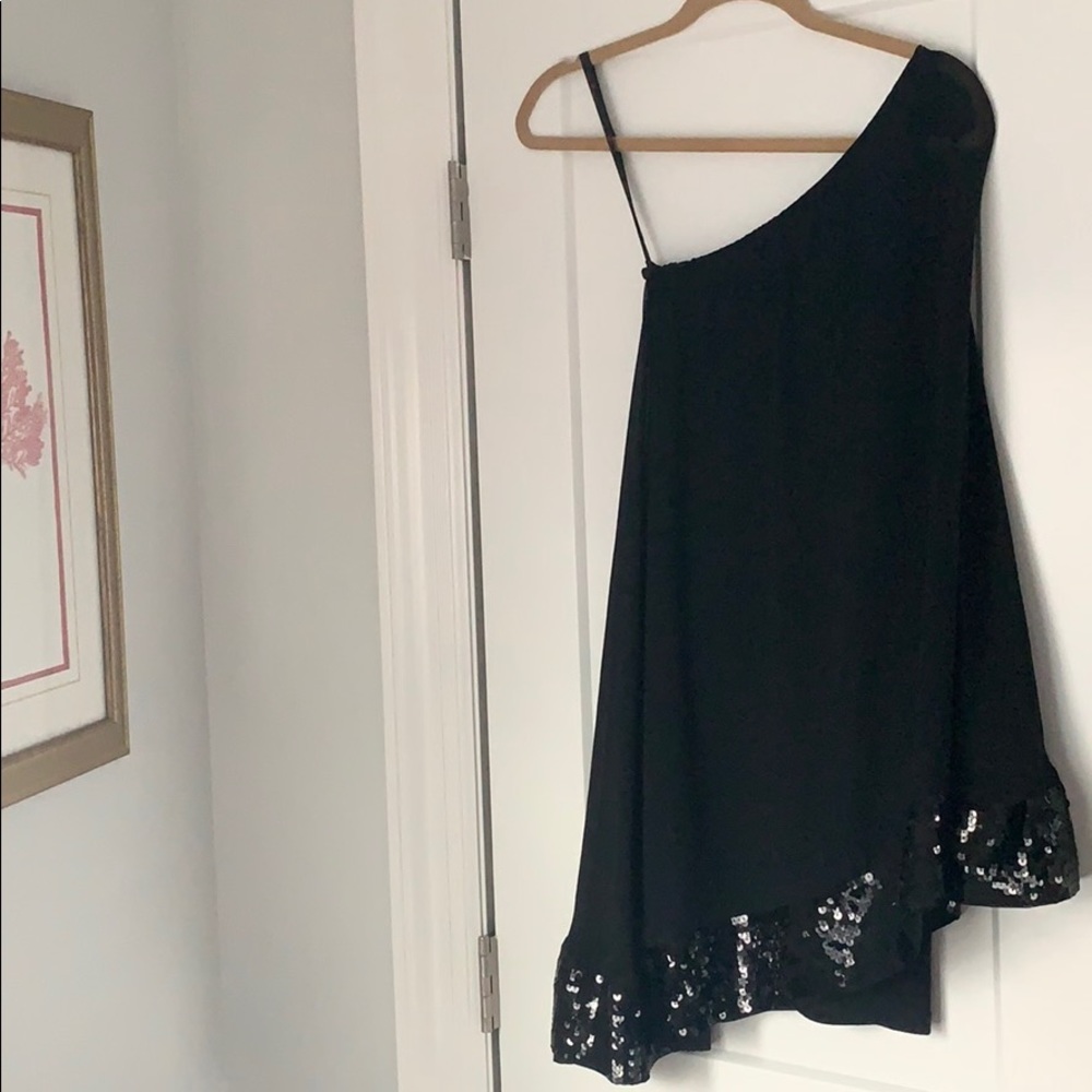 Julie Brown One-Shoulder Sequin Tunic